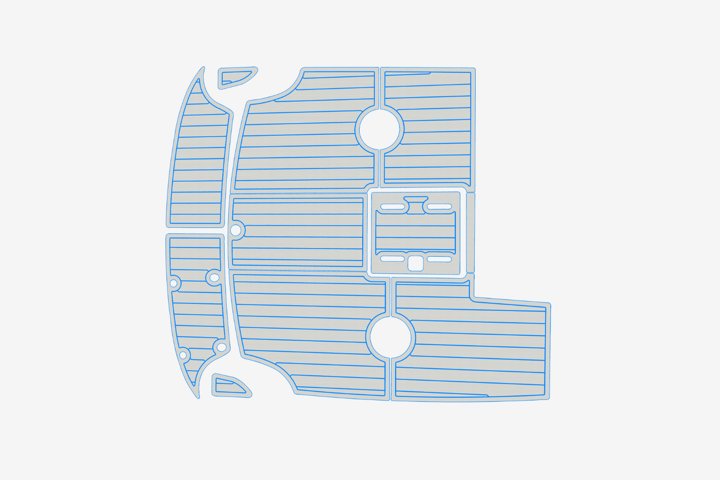 1998-2000 Cobalt 253 Cockpit Swim platform 1/4"6mm EVA Foam carpet marine floor