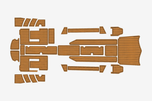 2016 Caliber 1 265 Silver Bullet Cockpit 1/4" 6mm EVA Teak deck floor