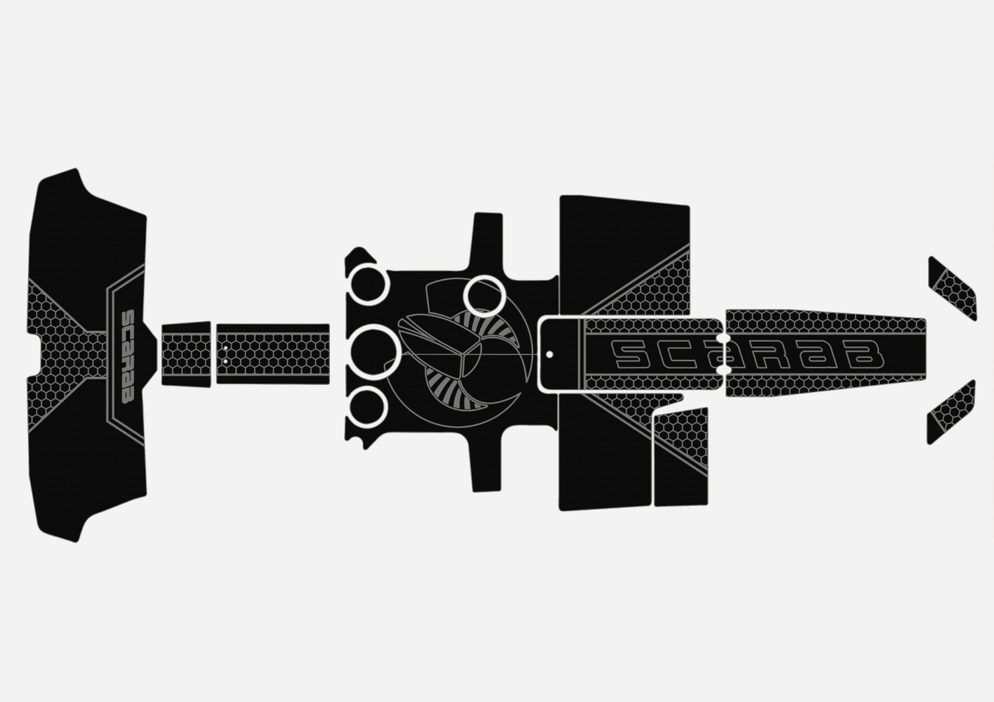 2018 SCARAB 195 Cockpit Swim platform bow 1/4"6mm EVA foam mat faux floor