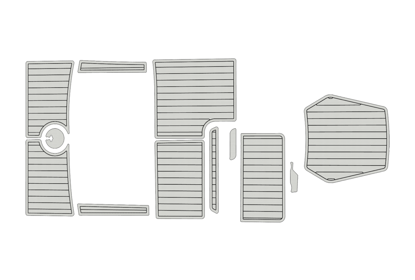2011-2014 Boston Whaler 370 Outrage Cockpit Swim platform 1/4"6mm EVA faux floor