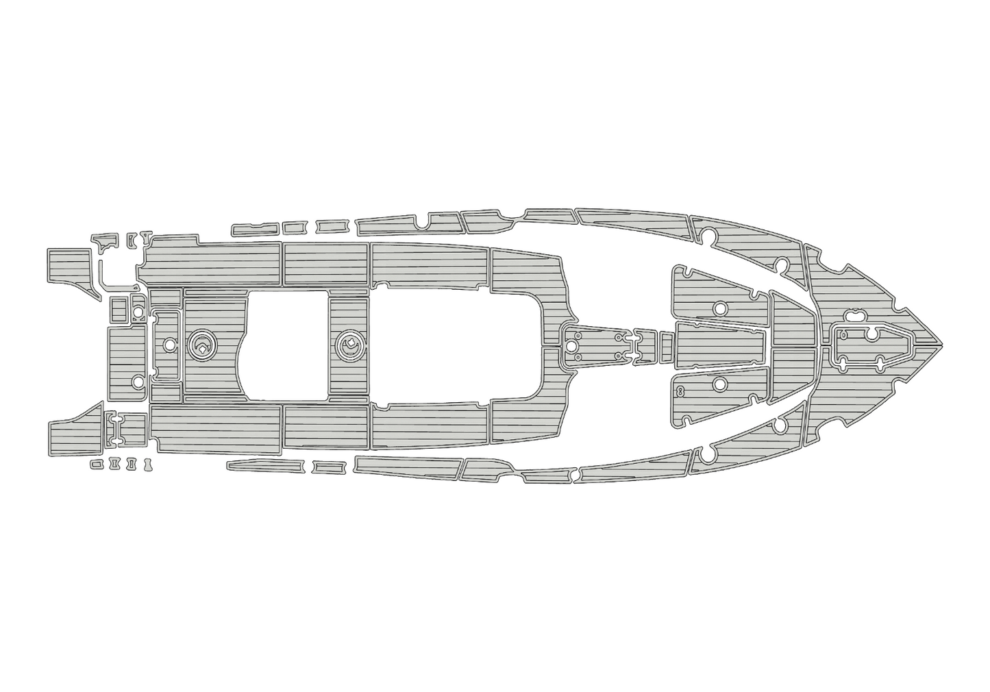 2021-2023 Sea Hunt Game Fish 30 Cockpit Swim platform bow 1/4"6mm EVA Foam floor