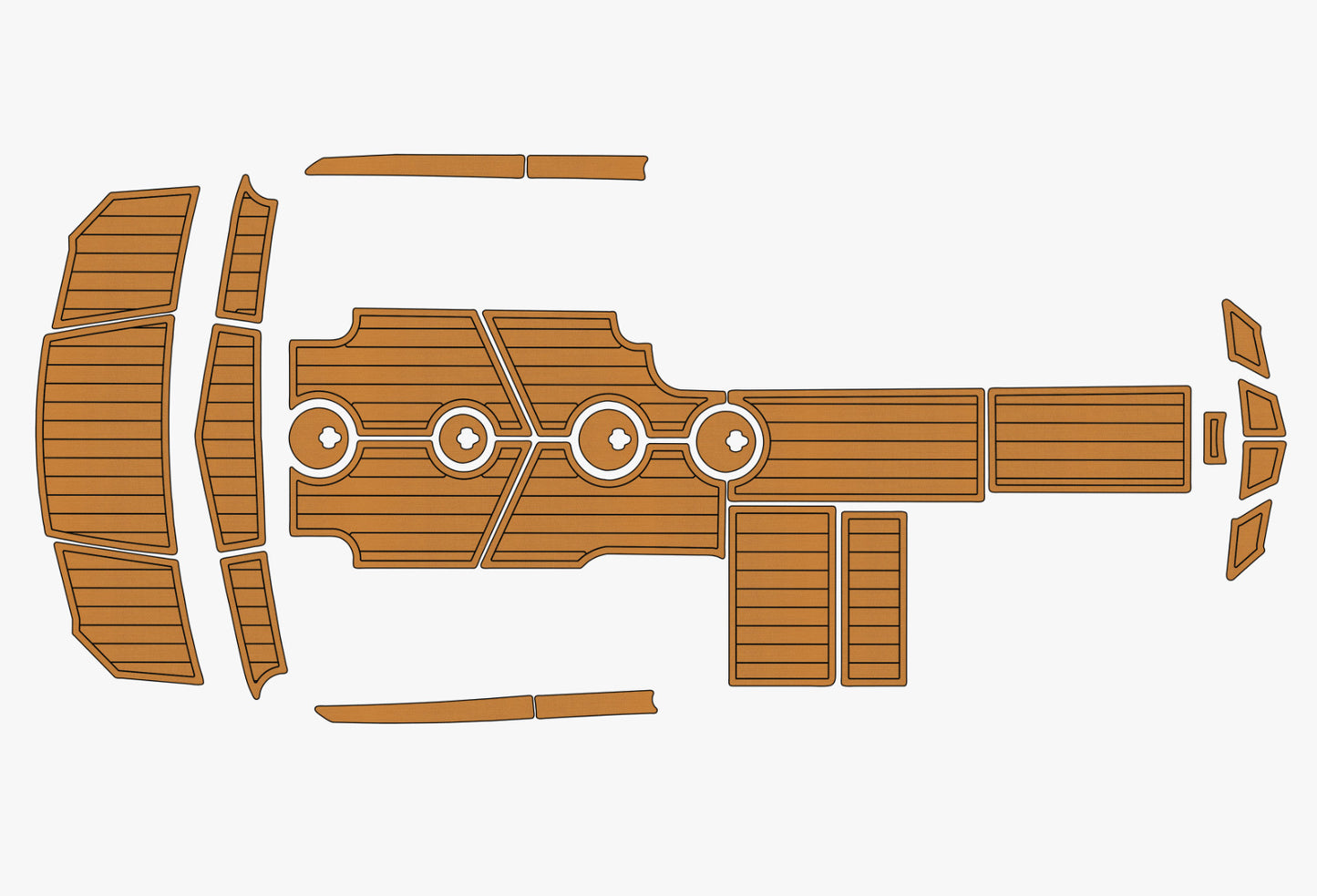 2015-2019 Mastercraft NXT22 Cockpit swimming platform 1/4" 6mm EVA faux teak