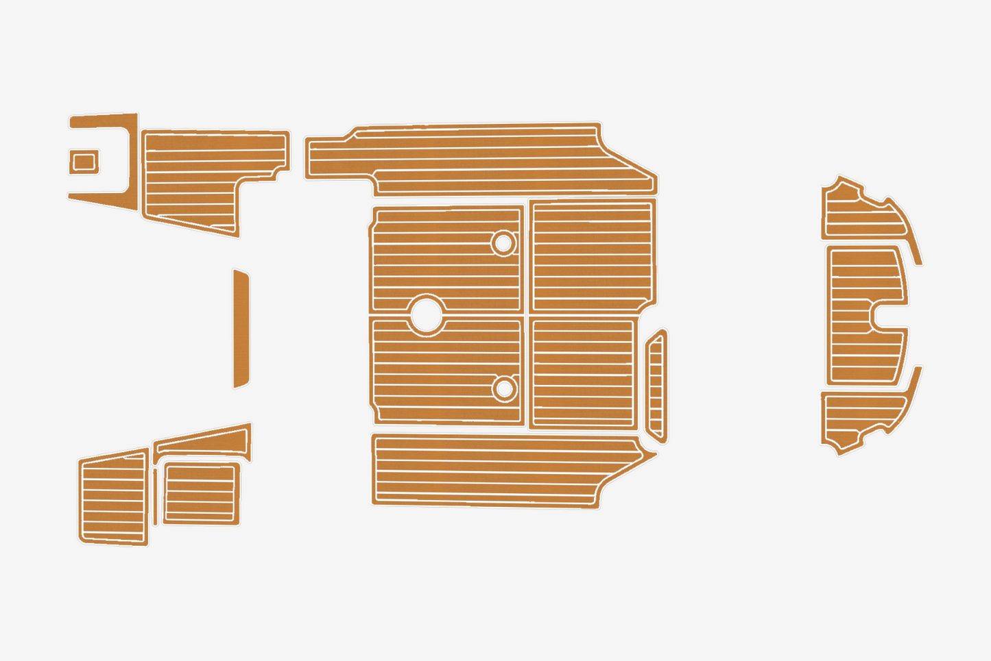 2020 Beneteau Flayer 7 Anti-slip mat Custom EVA teak marine deck flooring