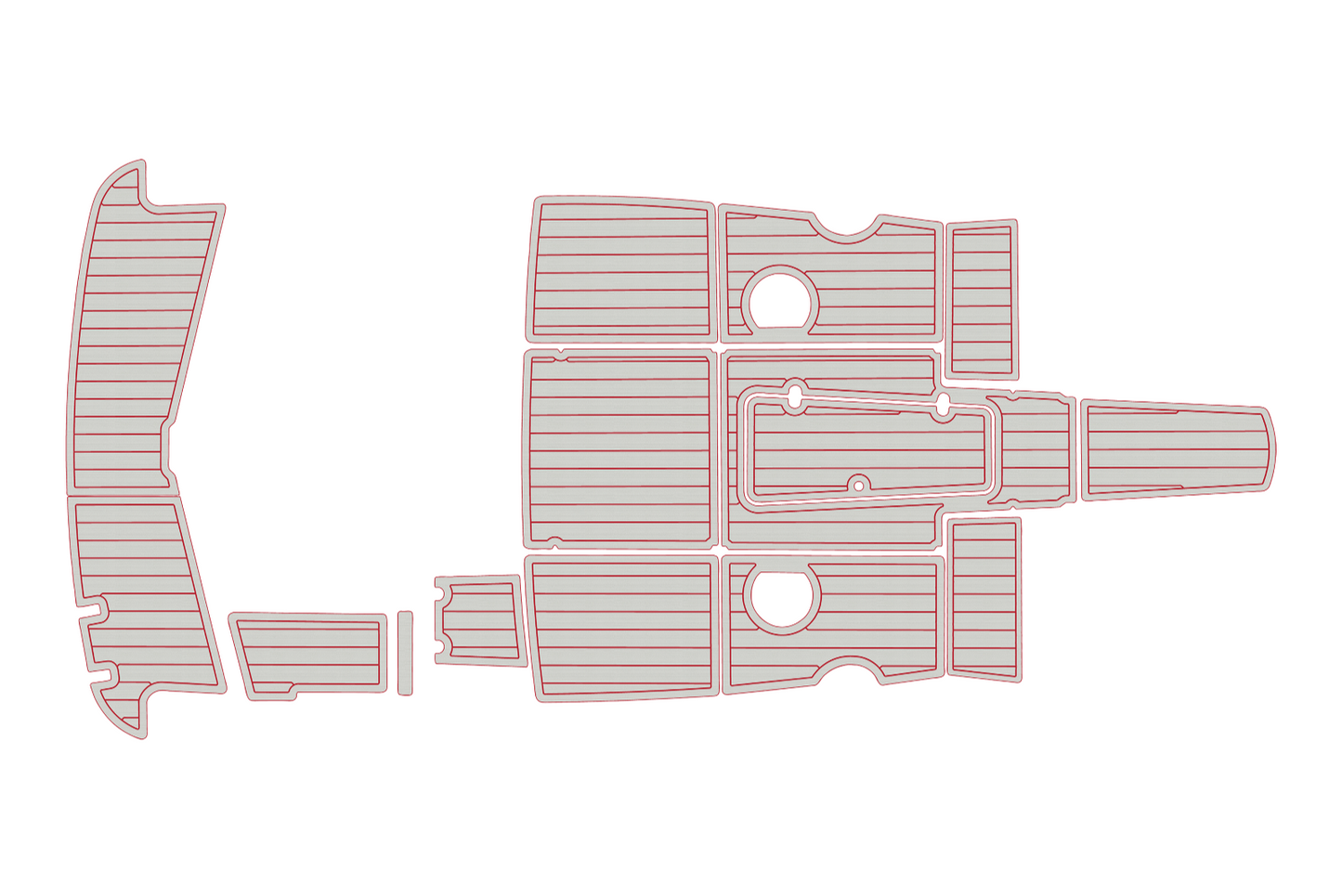 2007-2018 Glastron 205 GT Cockpit Swim platform 1/4" 6mm EVA faux teak mat Floor