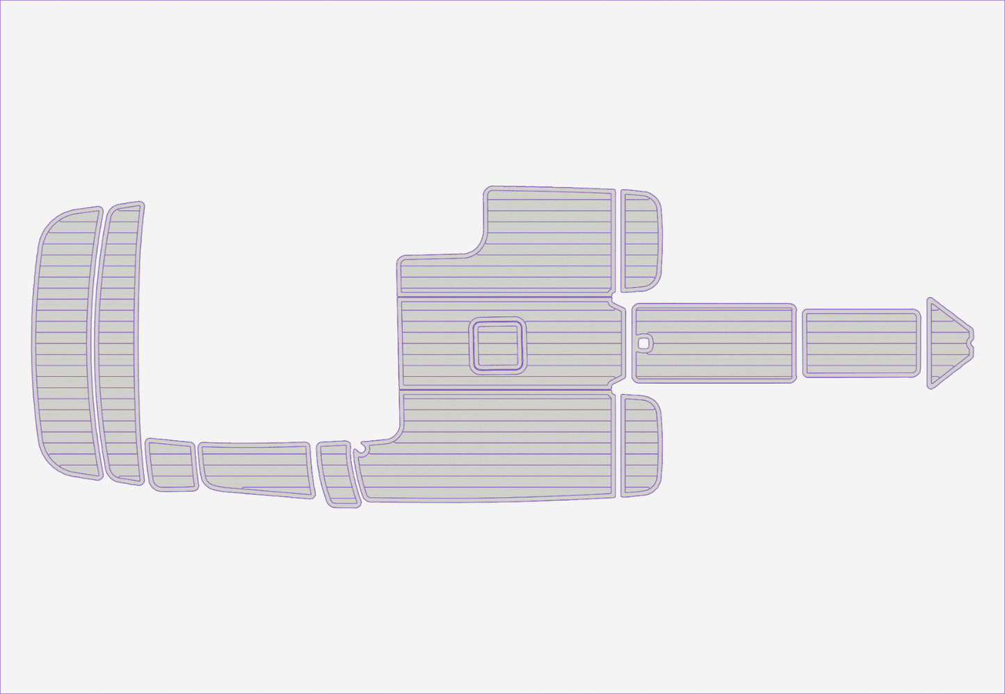 2008- 2010 cobalt 222 Cockpit Swim platform bow 1/4"6mm EVA foam faux mat floor