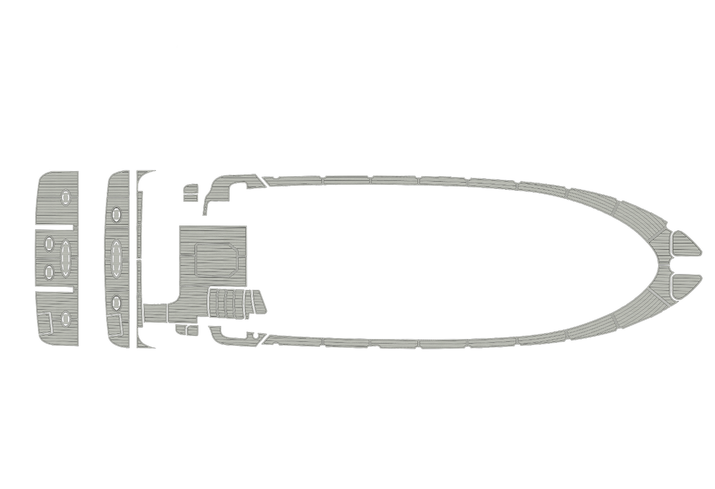 2012-2014 sea ray 450 Sedan bridge Cockpit Swim platform 1/4"6mm EVA Faux floor