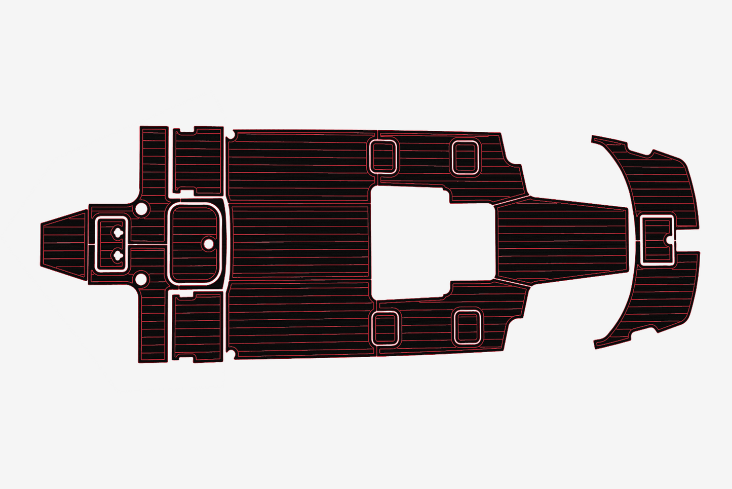 2013-2015 Carolina Cat 2300 CC Cockpit bow 1/4"6mm EVA Foam carpet marine floor