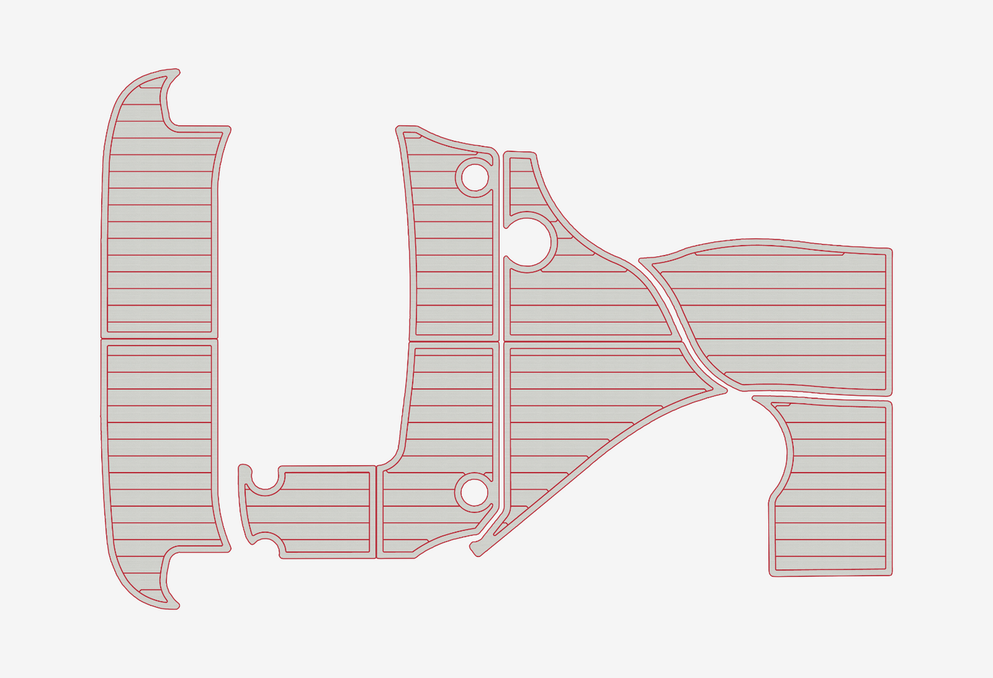 2003-2009 Maxum 2500 SE Cockpit Swim platform 1/4"6mm EVA Foam faux mat floor
