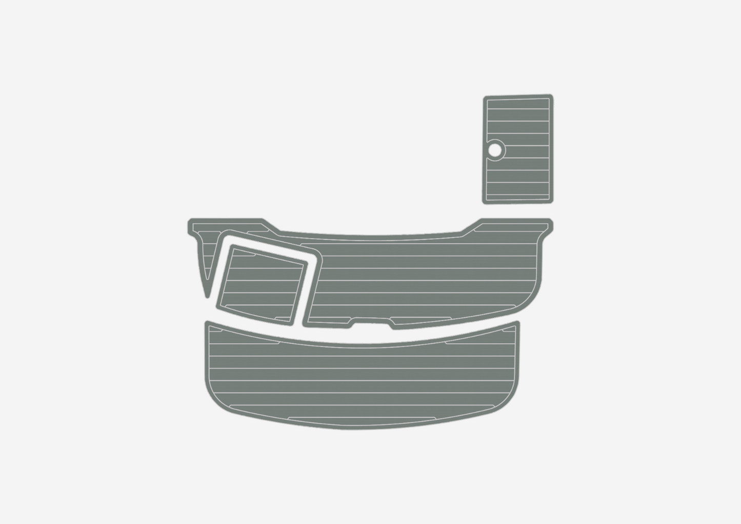 2002-2007 Cobalt 240 sp Cockpit Swim platform 1/4" 6mm EVA faux teak mat Floor