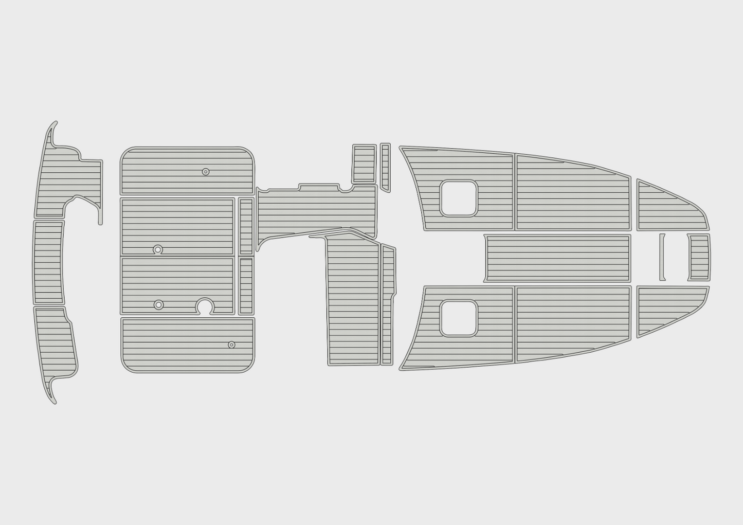 1994-1999 Sea Ray Sundancer 370 Cockpit Swim platform 1/4"6mm EVA Foam floor