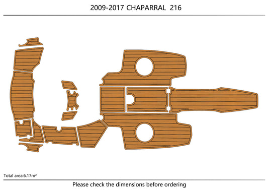 2019-2020 CHAPARRAL 216 Cockpit Swim platform Bow1/4"6mm EVA foam faux floor