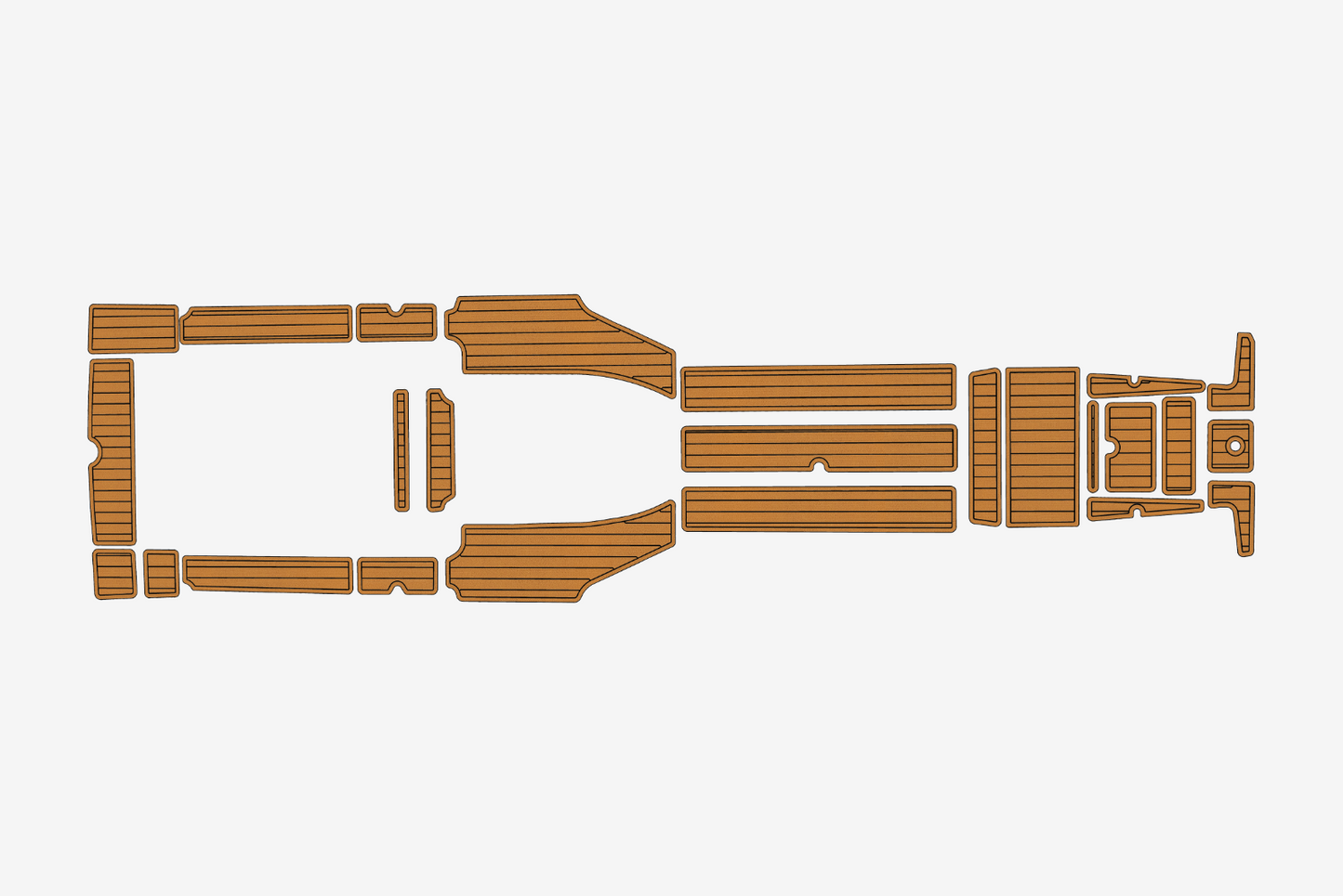 2004-2006 Advantage Party Cat 28 Cockpit Pads 1/4" 6mm EVA Teak deck floor