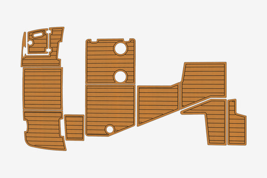 2008 Regal 2565 Cockpit swimplatform 6mm EVA Foam TEAK FLOOR