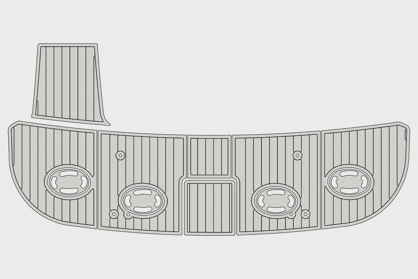 1998-1999 Sea Ray 480 Sedan Bridge Swim platform 1/4"6mm EVA Foam FAUX floor