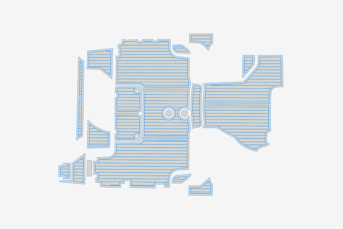 2017 Grady White 37 Express Cockpit Swim platform 1/4"6mm EVA Foam carpet floor