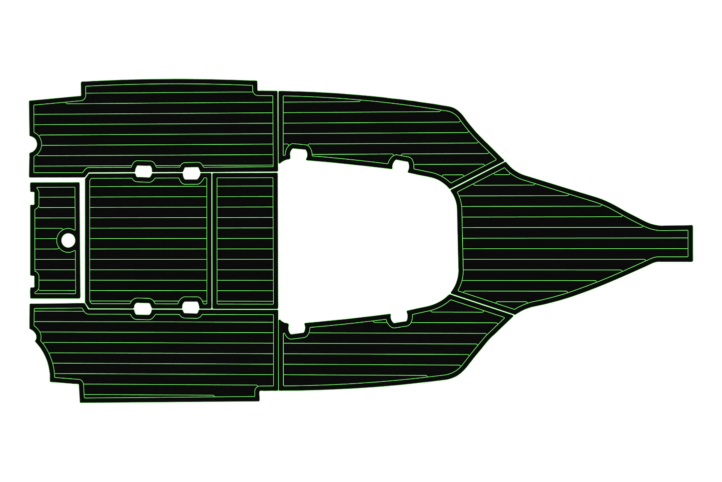 2015-2017 Tidewater 220 Cockpit 1/4"6mm EVA foam Faux teak marine mat floor