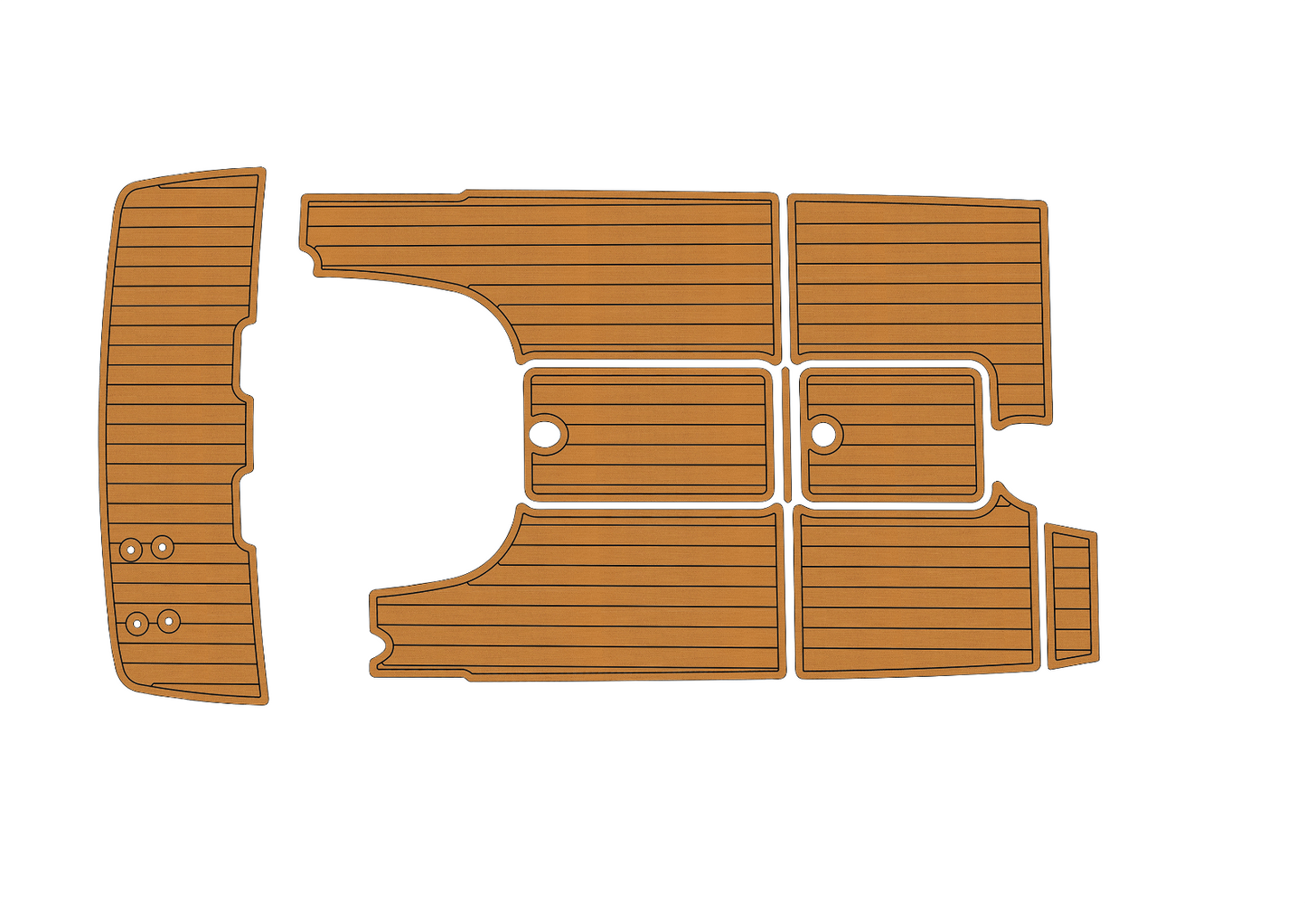 2003-2011 Bayliner 192 Cuddy Swim platform cockpit 1/4" 6mm EVA faux teak Floor