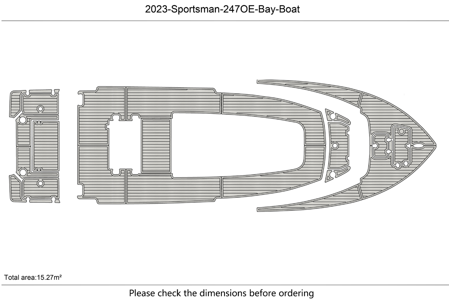 2023 Sportsman 247OE Cockpit Swim platform 1/4" 6mm EVA Foam Faux floor