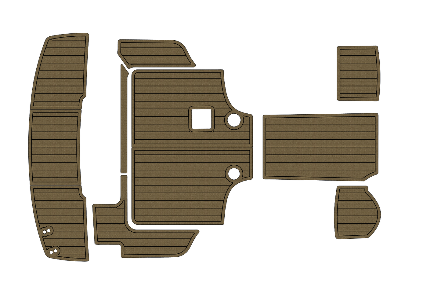 2008-2013 Bayliner 266 EC Cockpit Swim platform 1/4" 6mm EVA foam floor