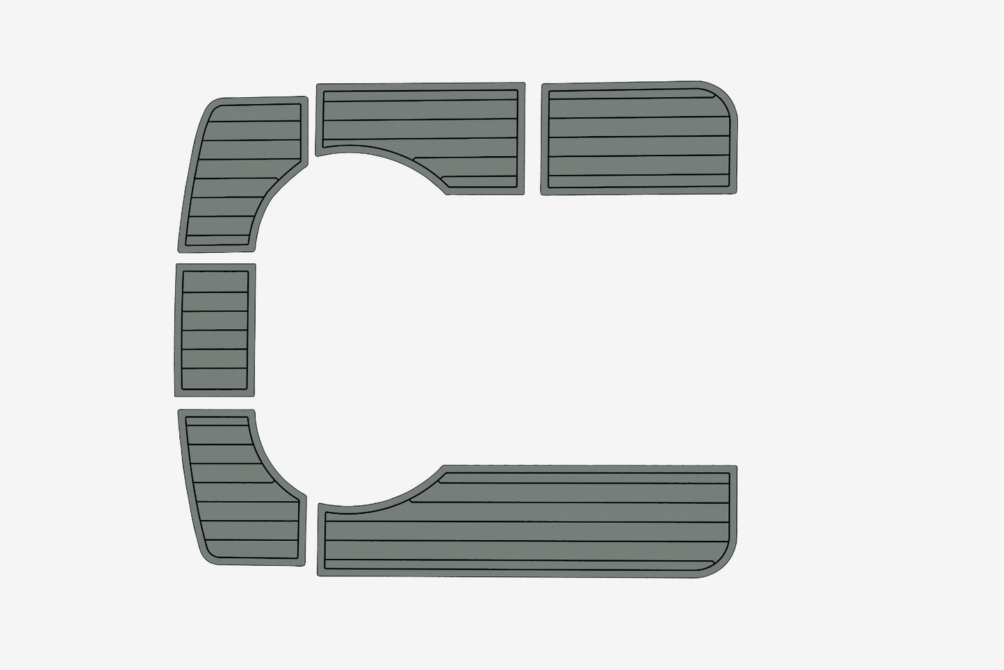 1999-2004 Beneteau 361 Cockpit 1/4"6mm EVA Foam carpet marine floor
