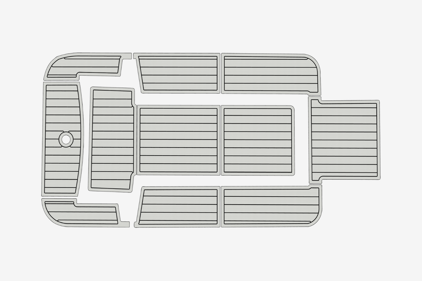 Jeanneau Cockpit 45 Cockpit Swim platform 1/4"6mm EVA Foam faux mat floor