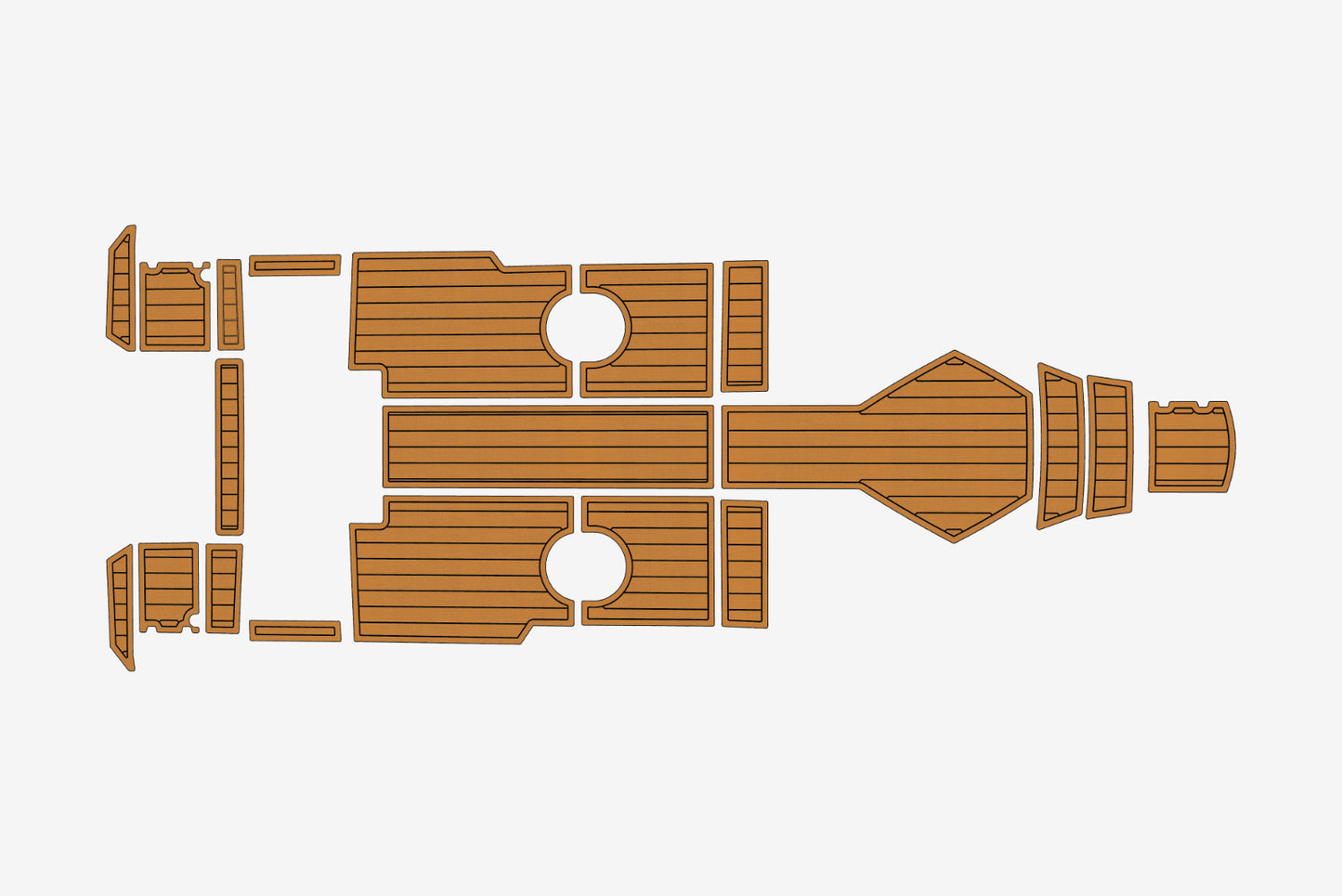 2022 AMT 190 BR Cockpit Swim platform 1/4" 6mm EVA Teak deck floor