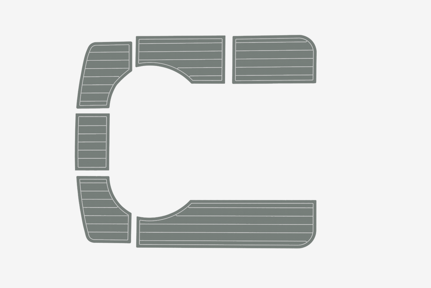 1999-2004 Beneteau 361 Cockpit 1/4"6mm EVA Foam carpet marine floor