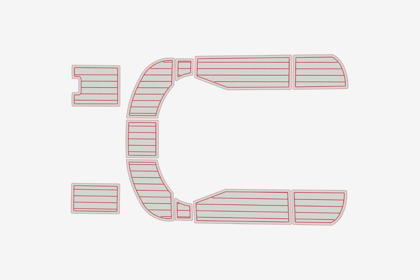 2001 Beneteau 46 Oceanus Anti-slip mat Custom EVA teak marine deck flooring