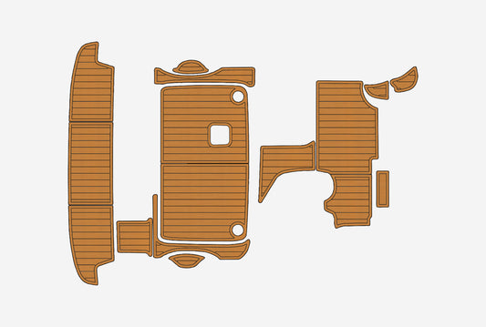 2000-2001 bayliner 2855 Cockpit Swim platform 1/4" 6mm EVA faux teak mat Floor