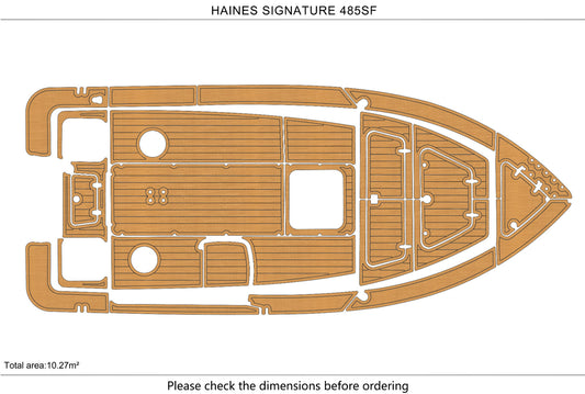 HAINES SIGNATURE 485SF cockpit Swim platform 1/4" 6mm EVA Foam Teak Deck floor