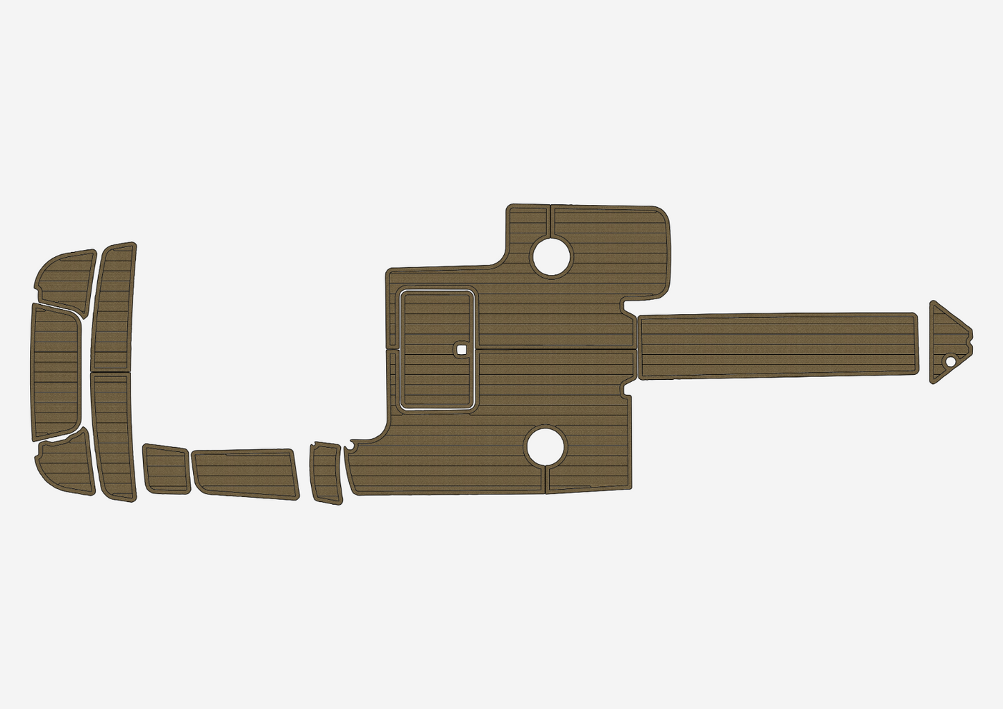 2011-2014 Cobalt 232 WSS Cockpit Swim platform 1/4"6mm EVA foam faux mat floor