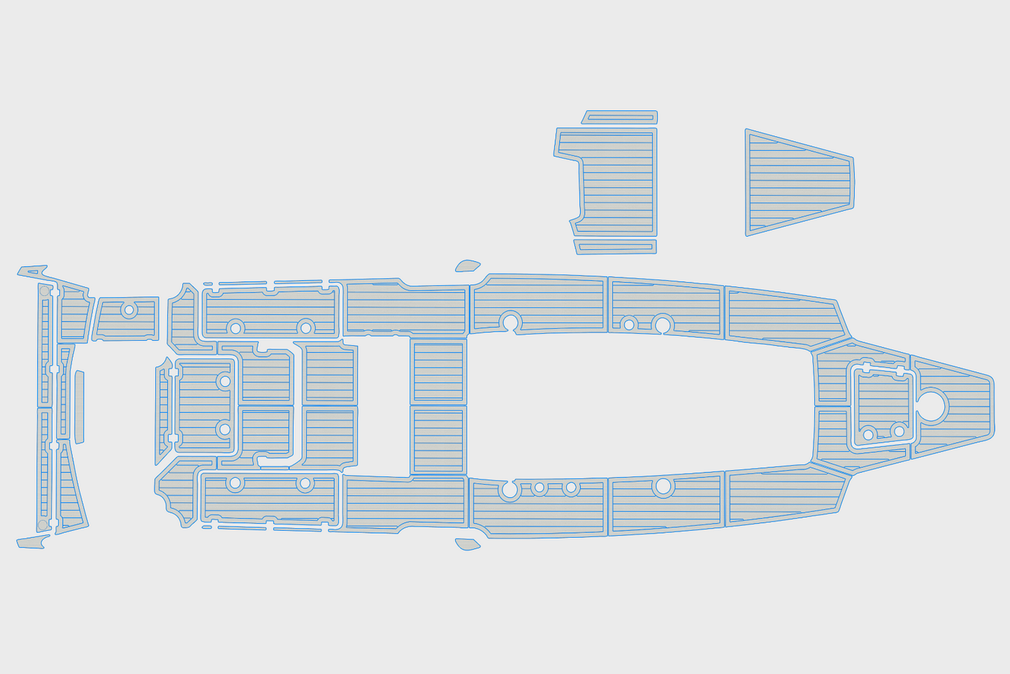 2015-2017 Nor Tech 390 Sport C C Cockpit Swim platform 1/4"6mm EVA floor