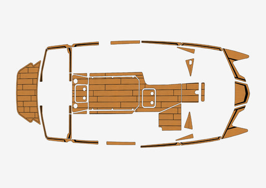 2020 MALIBU 23MXZ Cockpit 1/4" 6mm EVA Faux non-slip mat teak floor mat floor