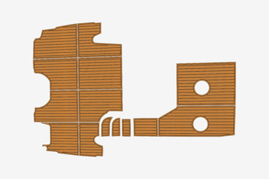 1998-2001 Bayliner 4087 Aft Anti-slip mat Custom EVA teak marine deck flooring