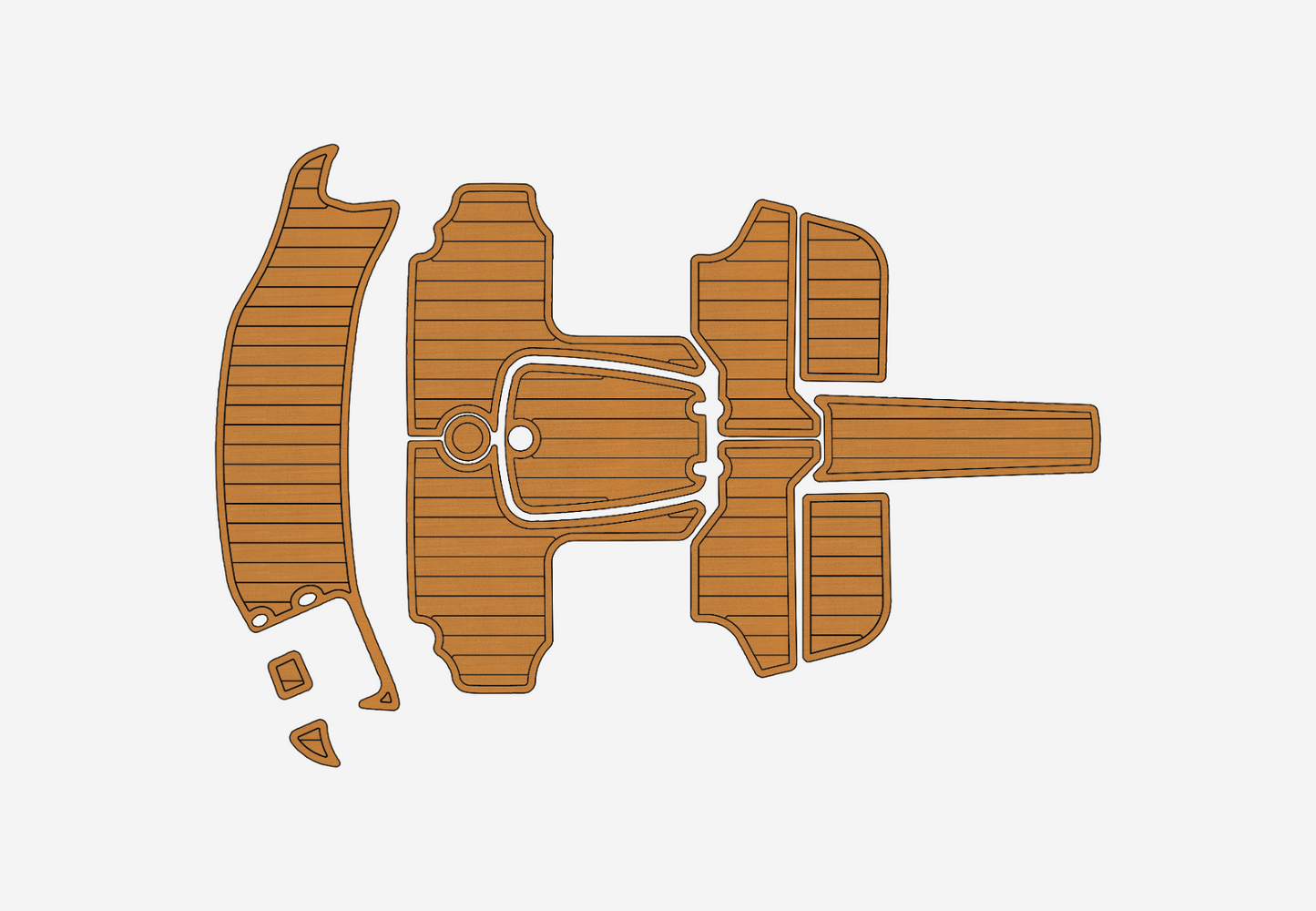 2016 TAHOE 400TS Cockpit Swim platform 1/4" 6mm EVA faux faom teak mat floor