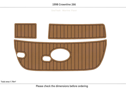 1998 Crownline 266 Swim Platform 1/4" 6mm EVA Foam FAUX teak marine floor