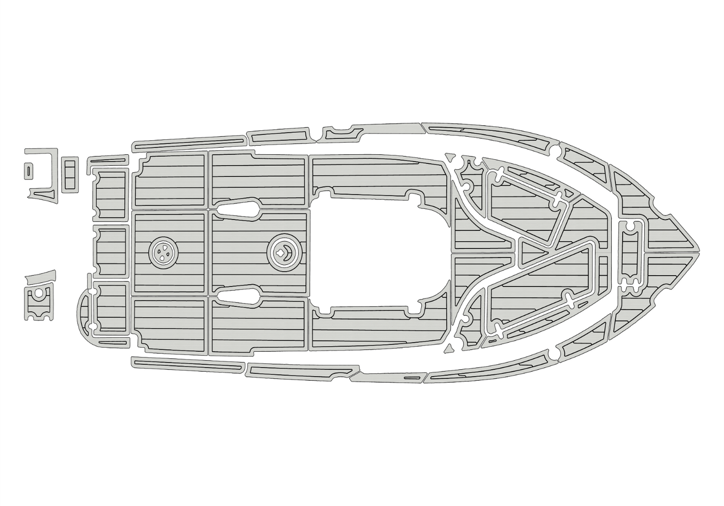 2020-2021 SEA HUNT 234 Ultra CC Cockpit Swim platform bow 1/4"6mm EVA Foam floor