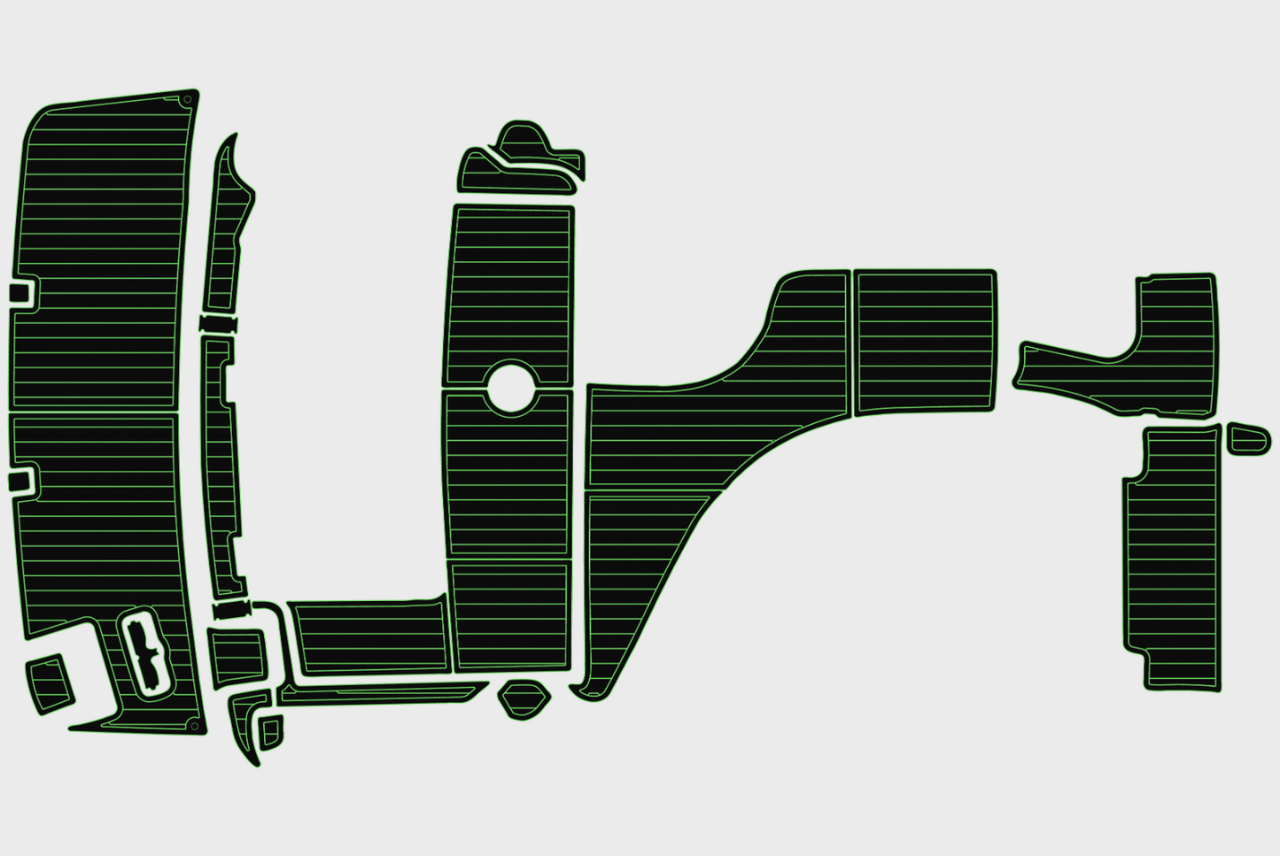 2002-2004 Rinker 342 Fiesta VEE EC Cockpit Swim platform 1/4"6mm EVA foam floor