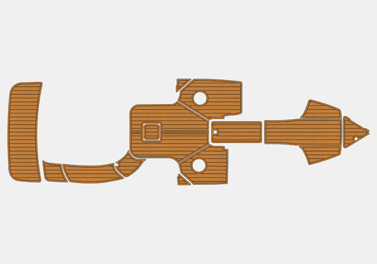 2007-2010 Cobalt 242 Cockpit Swim Platform bow 1/4" 6mm EVA Teak Deck floor