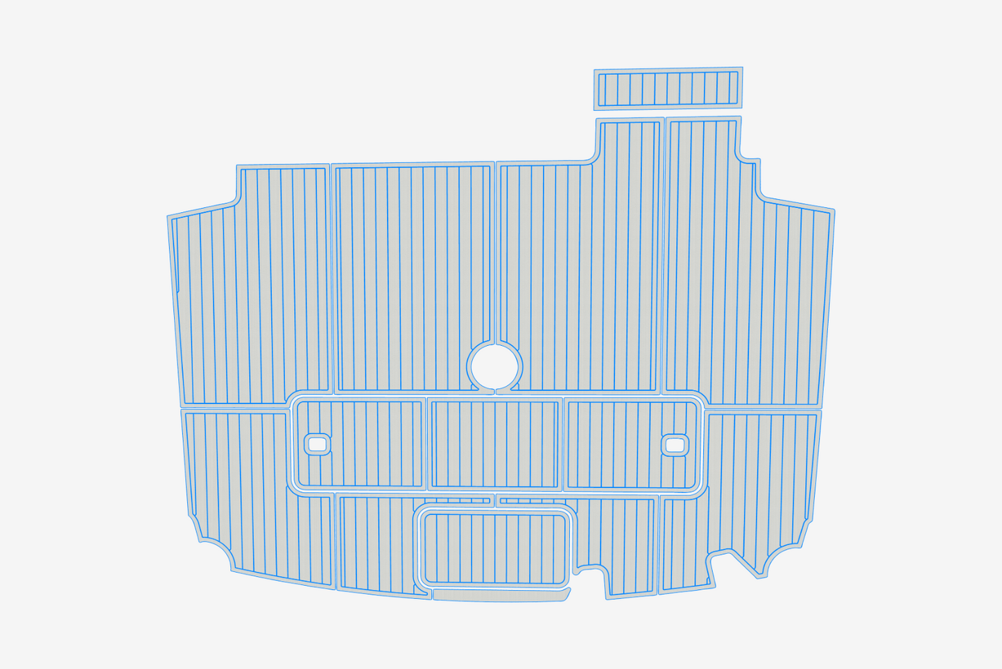 2000-2001 Viking 50 Convertible Cockpit 1/4"6mm EVA Foam faux mat floor
