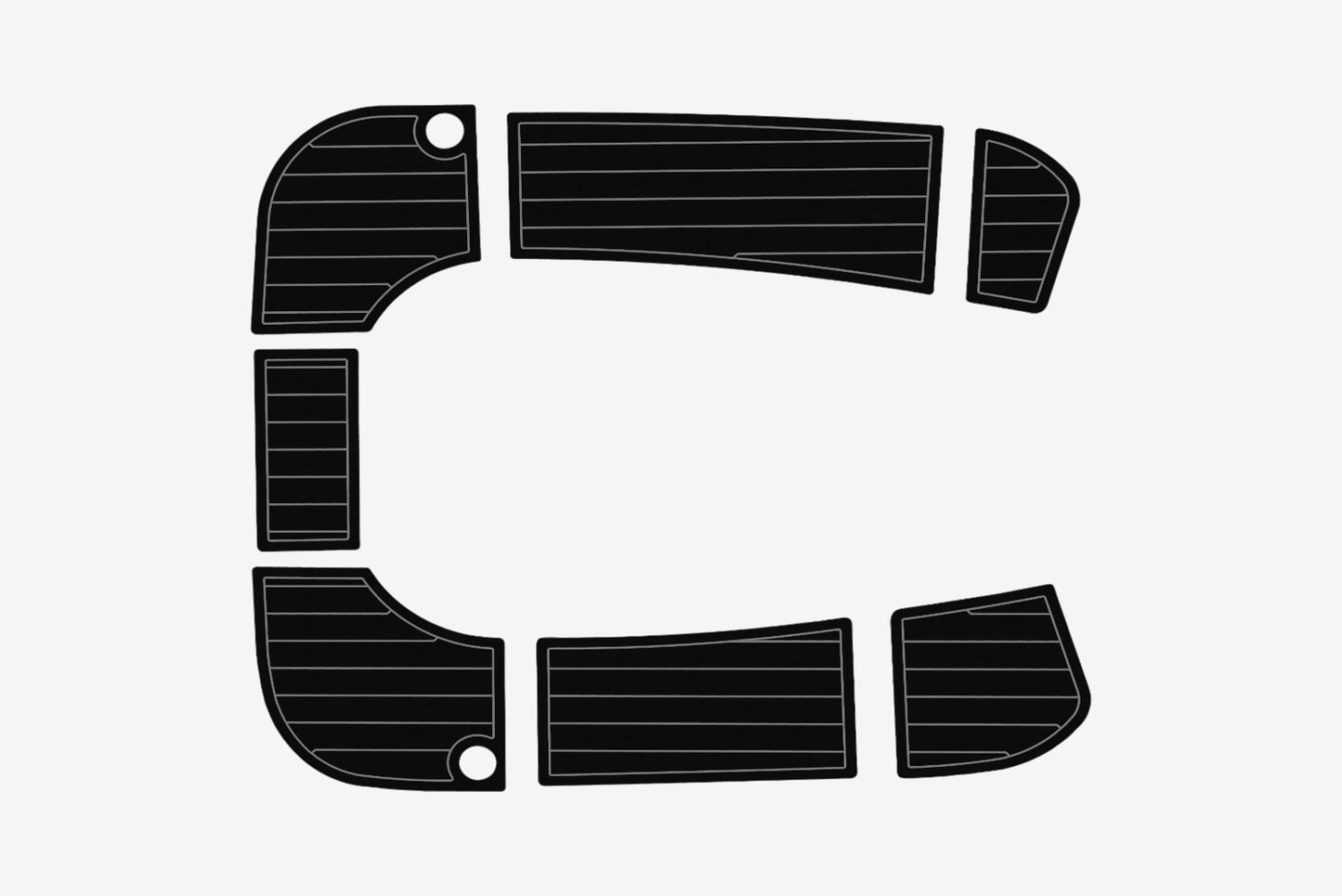 2004-2009 Hunter 33 Cockpit 1/4"6mm EVA Foam carpet marine floor
