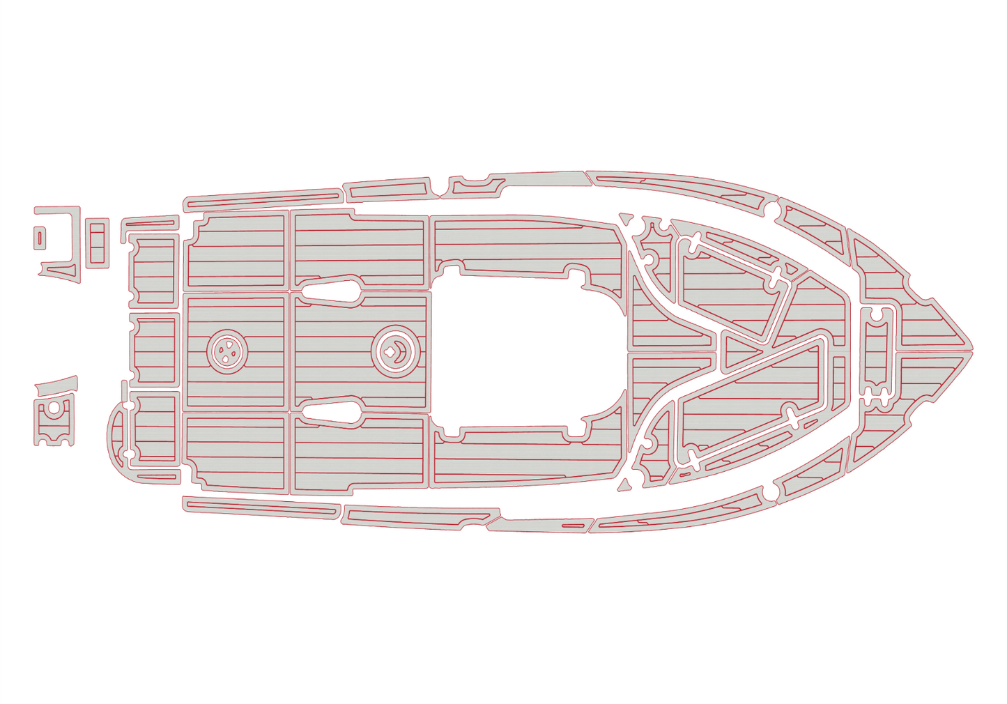 2020-2021 SEA HUNT 234 Ultra CC Cockpit Swim platform bow 1/4"6mm EVA Foam floor