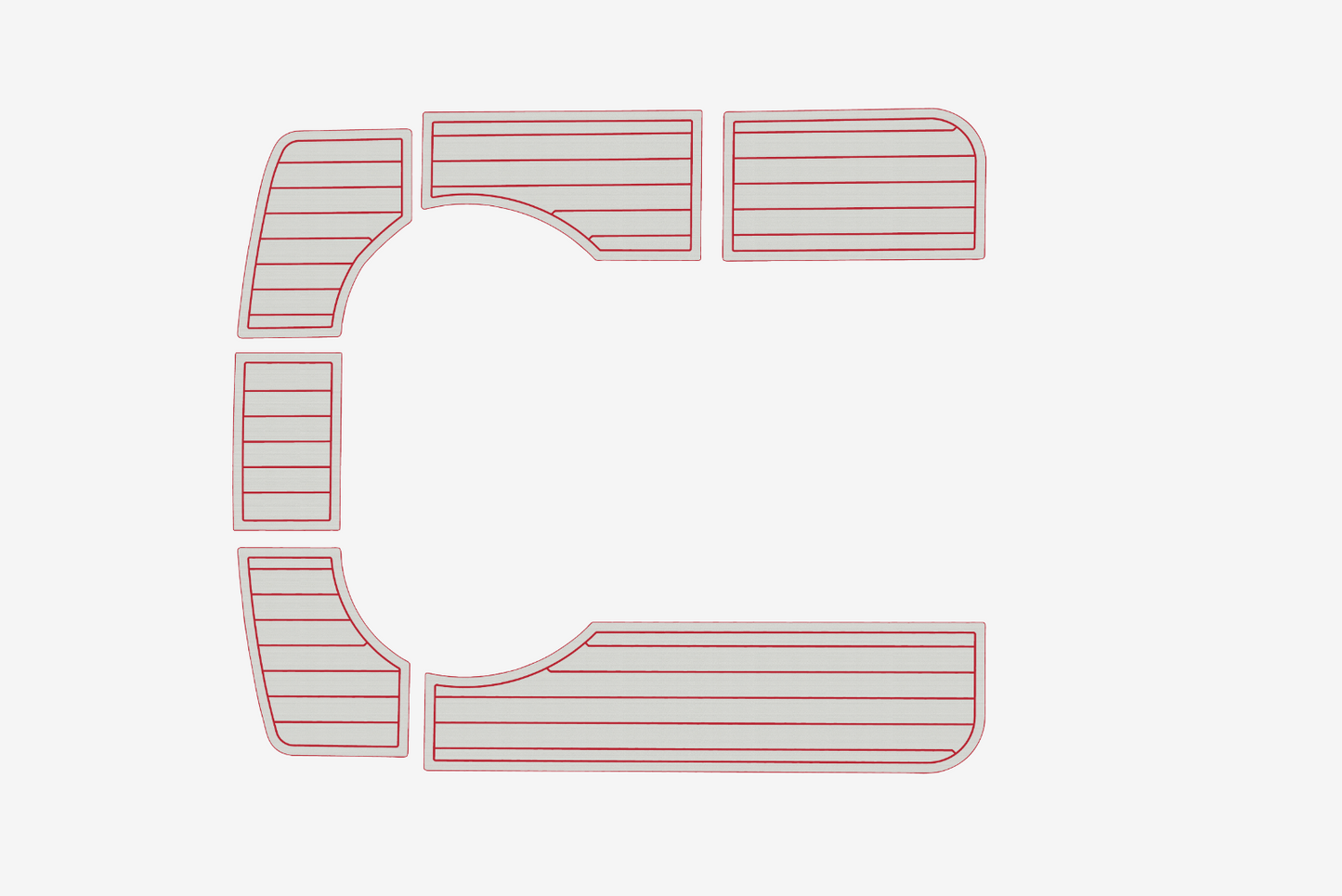 1999-2004 Beneteau 361 Cockpit 1/4"6mm EVA Foam carpet marine floor