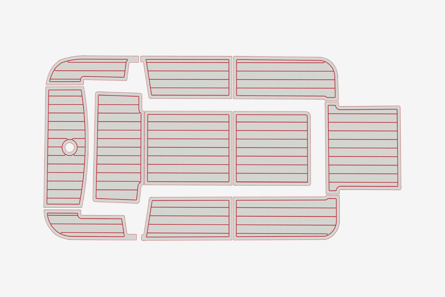 Jeanneau Cockpit 45 Cockpit Swim platform 1/4"6mm EVA Foam faux mat floor