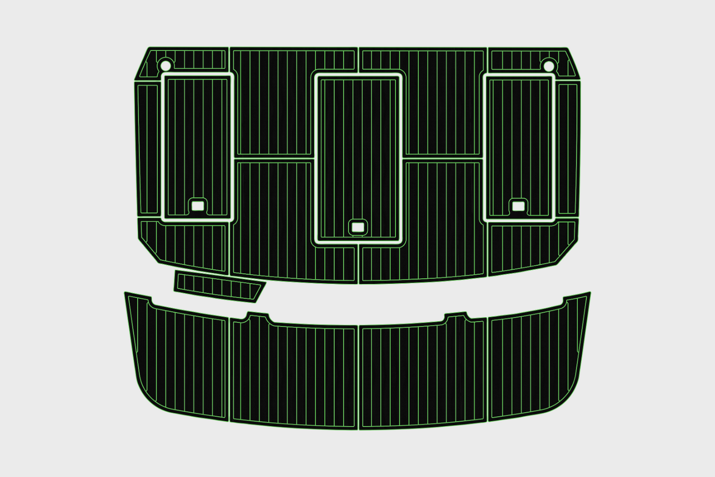 1986-1988 Carver 36 Mariner Cockpit Swim platform 1/4"6mm EVA Foam carpet floor