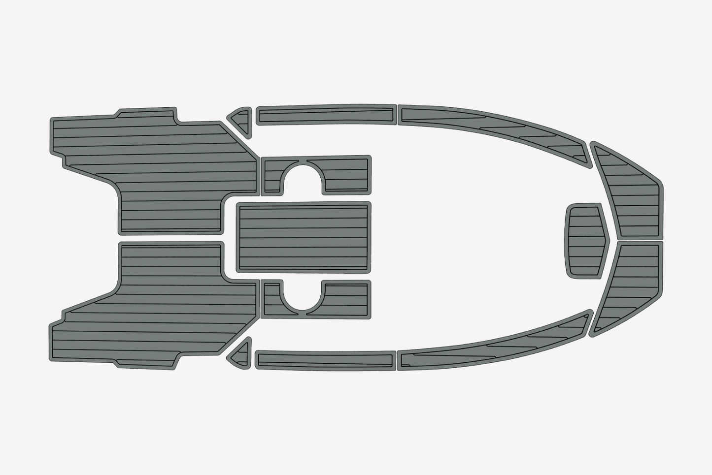 1996-2001 Bayliner 1802 Cuddy Trophy Cockpit Swim platform 1/4"6mm EVA mat floor