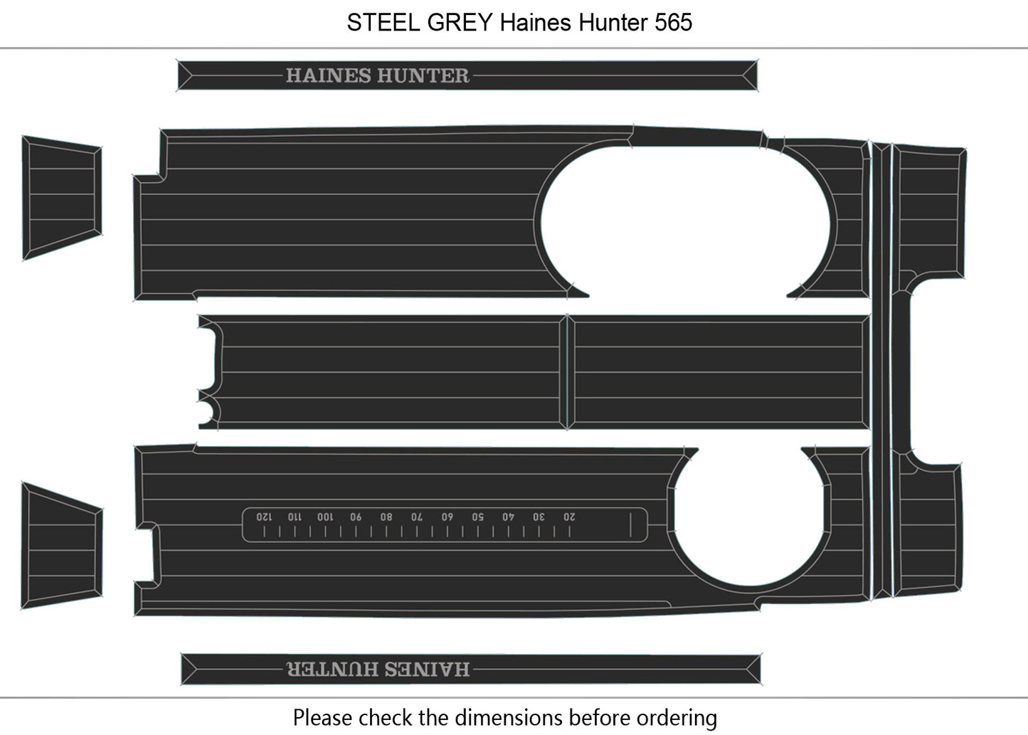 Haines Hunter 565 cockpit Swim platform 1/4" 6mm EVA Foam Teak Deck floor