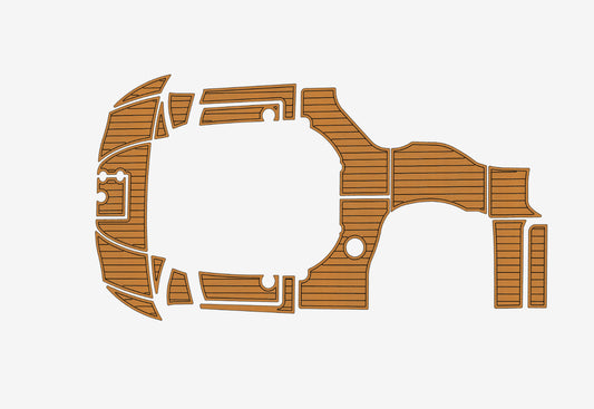 2006-2009 Crownliner 315 SCR cockpit swim platform 1/4" 6mm EVA Foam Teak floor