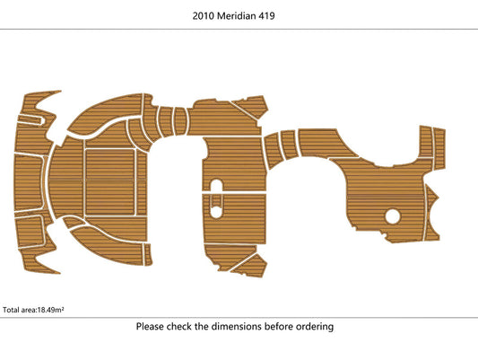 2010 meridian 419Cockpit Swim platform 1/4" 6mm EVA Foam Faux teak floor