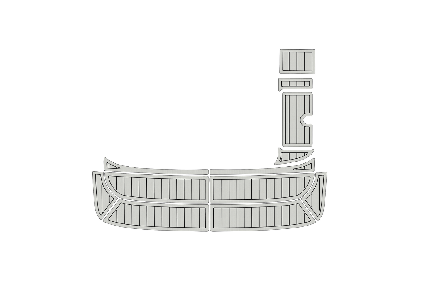 2017-2024 Bayliner VR5 Cockpit Swim platform 1/4" 6mm EVA faux teak mat Floor